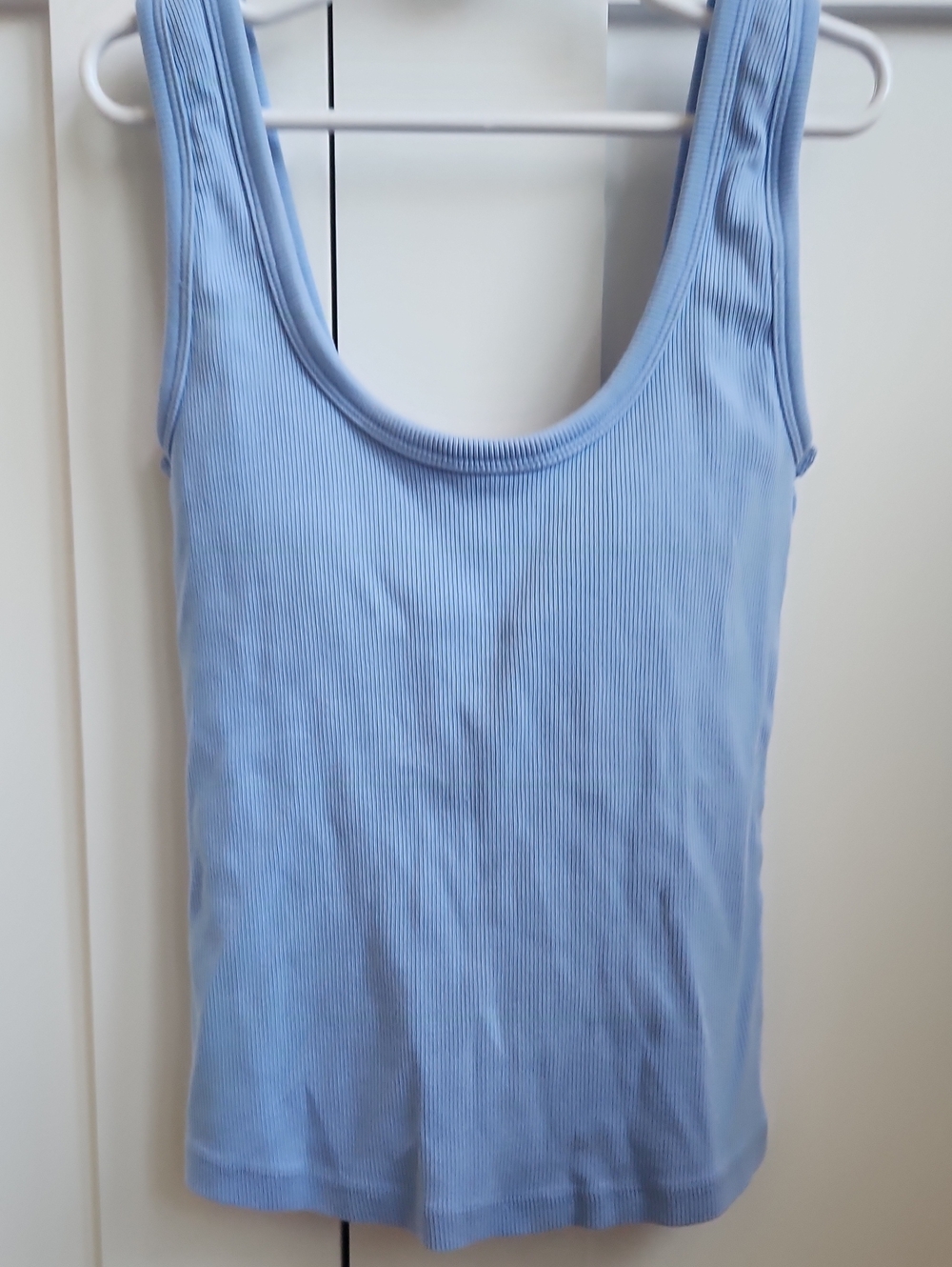 Abercrombie & Fitch Light Blue Ribbed Scoop Tank